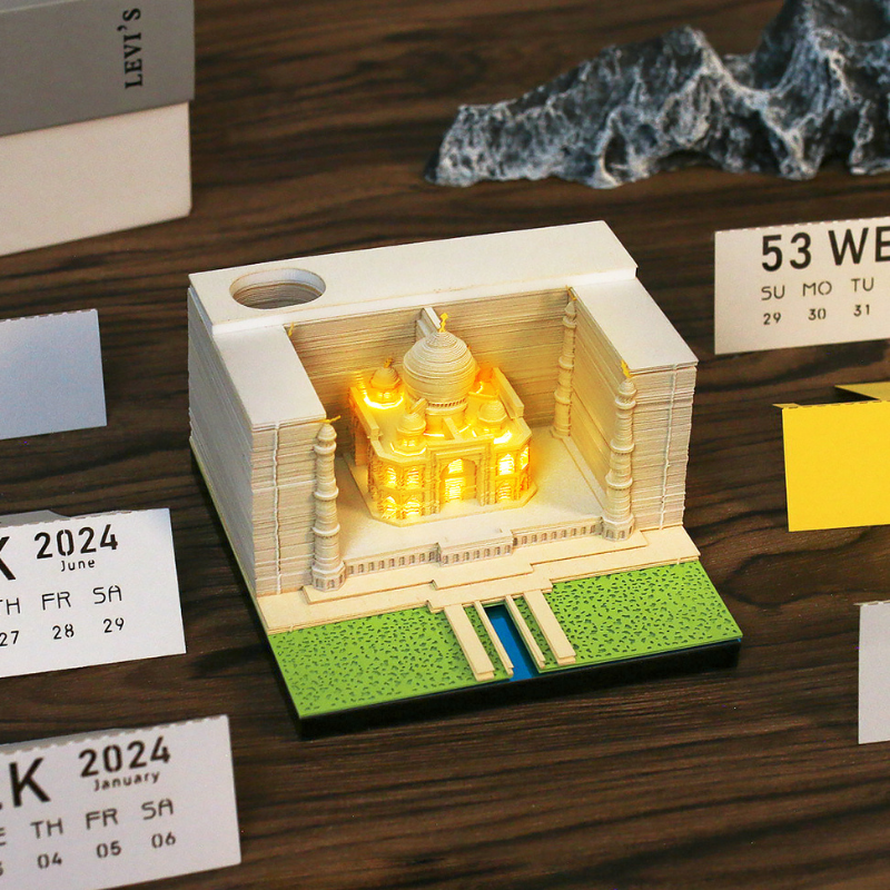 TimePiece Calendar Taj Mahal